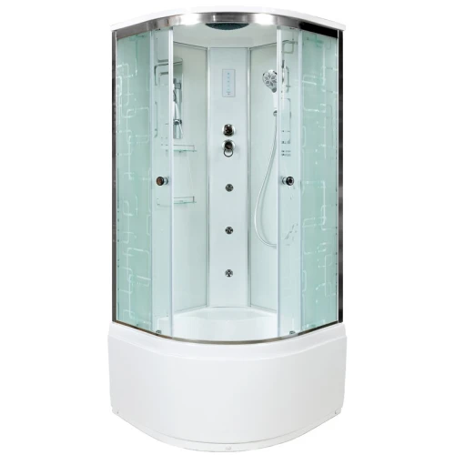 Душевая кабина Deto EM 4510 100х100 с электрикой и г/м